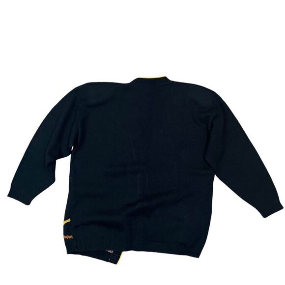 Vintage Norton McNaughton Black Metallic 80’s Cardigan Shoulder Pads Size Large - Picture 6 of 6